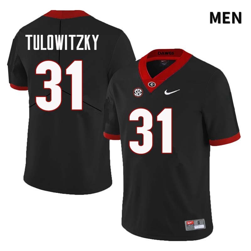 Georgia Bulldogs Men's Reid Tulowitzky #31 Black Stitched College UGA Football Jersey 23FU016UT